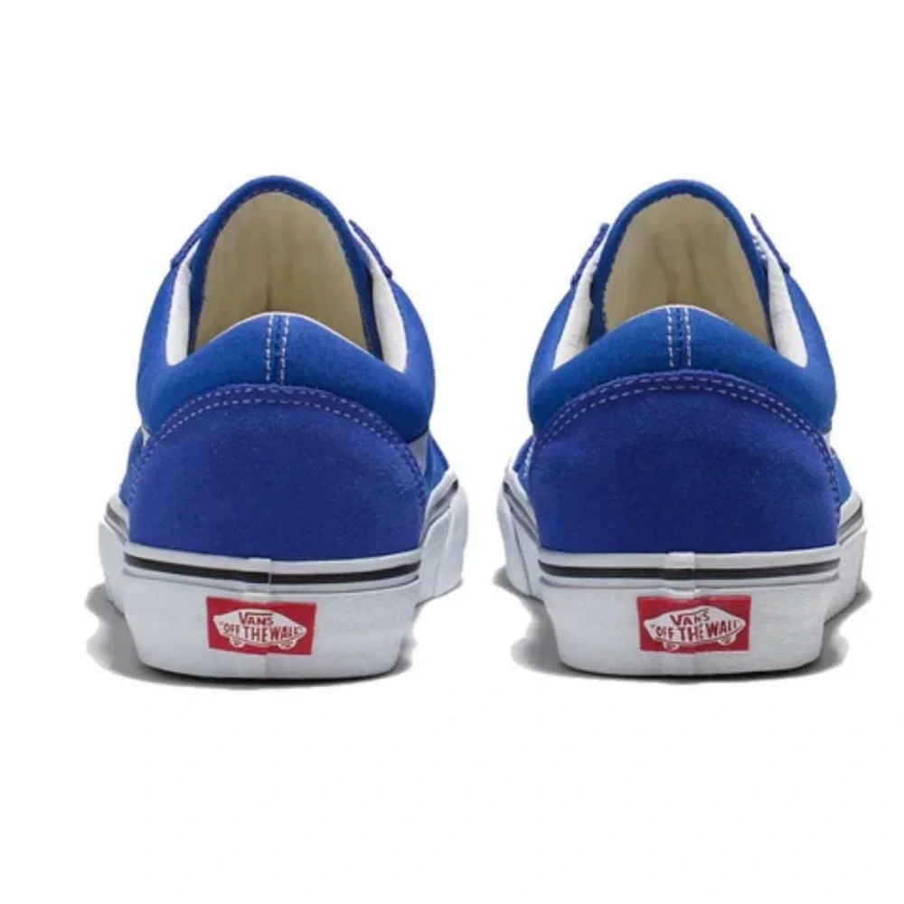 Vans Old Skool shoes in a dazzling blue canvas and suede Size M4/ W 5.5 NWOB - Picture 2 of 5